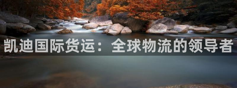 尊龙登录地址：凯迪国际货运：全球物流的领导者